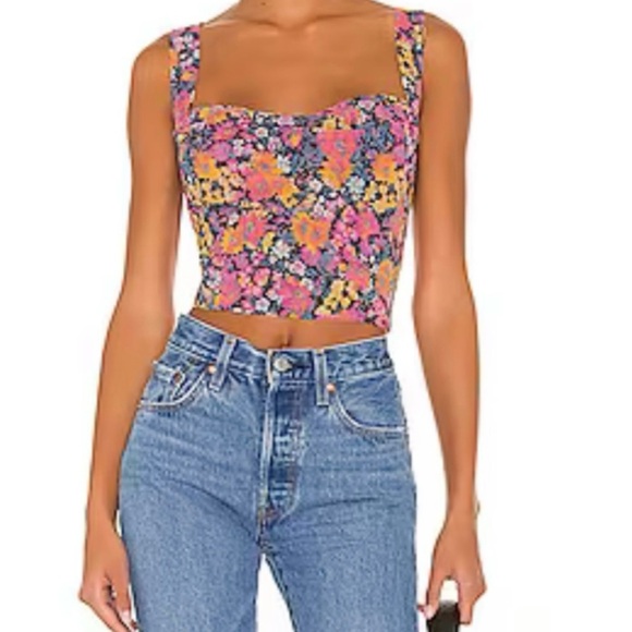 Free People Tops - Dark Floral Free People Endless Love Tank